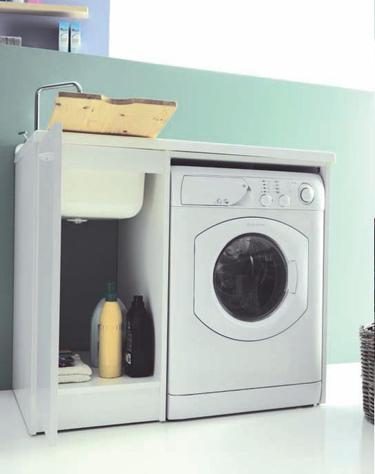 MOBILE LAVATOIO CON COPRILAVATRICE CM.107X60 SERIE LADY COLORE BIANCO