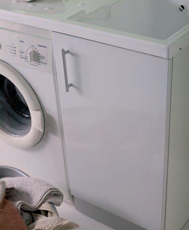 MOBILE LAVATOIO CON COPRILAVATRICE CM.107X60 SERIE LUNAROSSA COLORE BIANCO