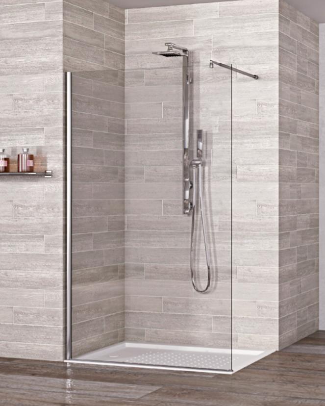 PARATIA DOCCIA WALK IN FARA 80X200 CROMO CRISTALLO SP 8MM