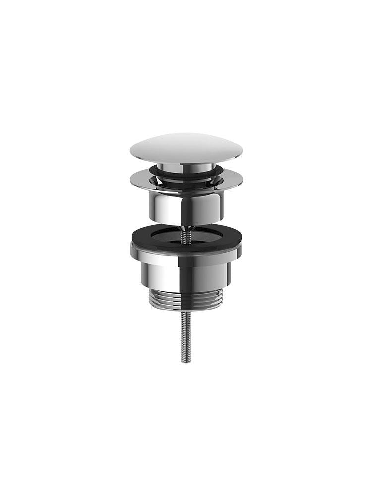 PILETTA DUAL UNIVERSAL SCARICO AUTOMATICO CLICK-CLACK 11/4 CROMATO CONVERTIBILE SCARICO LIBERO