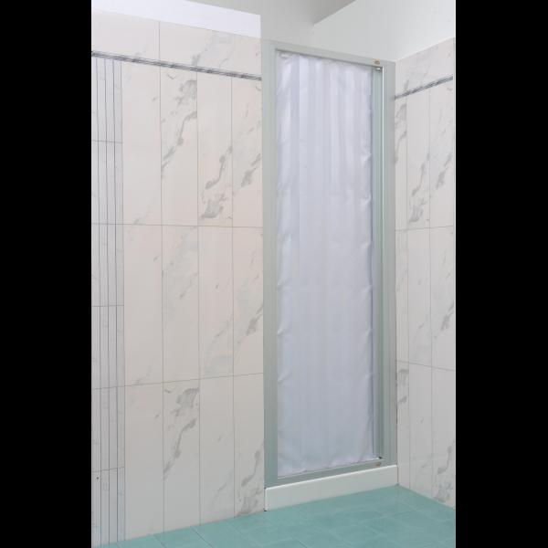 PORTA DOCCIA NICCHIA MISURA DA 105 A 111 CM ARGENTO SATINATO O BIANCO APERTURA TOTALE LAVABILE