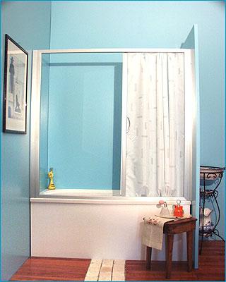 PORTA NICCHIA SOPRA VASCA DISPONIBILE VARIE MISURE CM 121 - 141 - 151 - 161 - 171 - 181 ALLUMINIO SATINATO E TESSUTO BIANCO LAVABILE