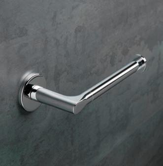 PORTA ROTOLO LIZ OTTONE CROMATO ALTA GAMMA KIT INCOLLO INCLUSO