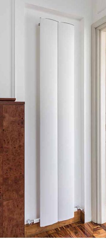 RADIATORE D'ARREDO OTHELLO PLATE SLIM ALLUMINIO B.CO SABLE CM.209X40,2 INT.200