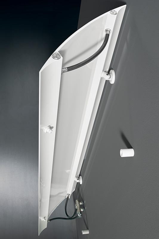 RADIATORE D'ARREDO PIASTRA RADIANTE EXTRO S ALLUMINIO BCO SABLE CM 120X50