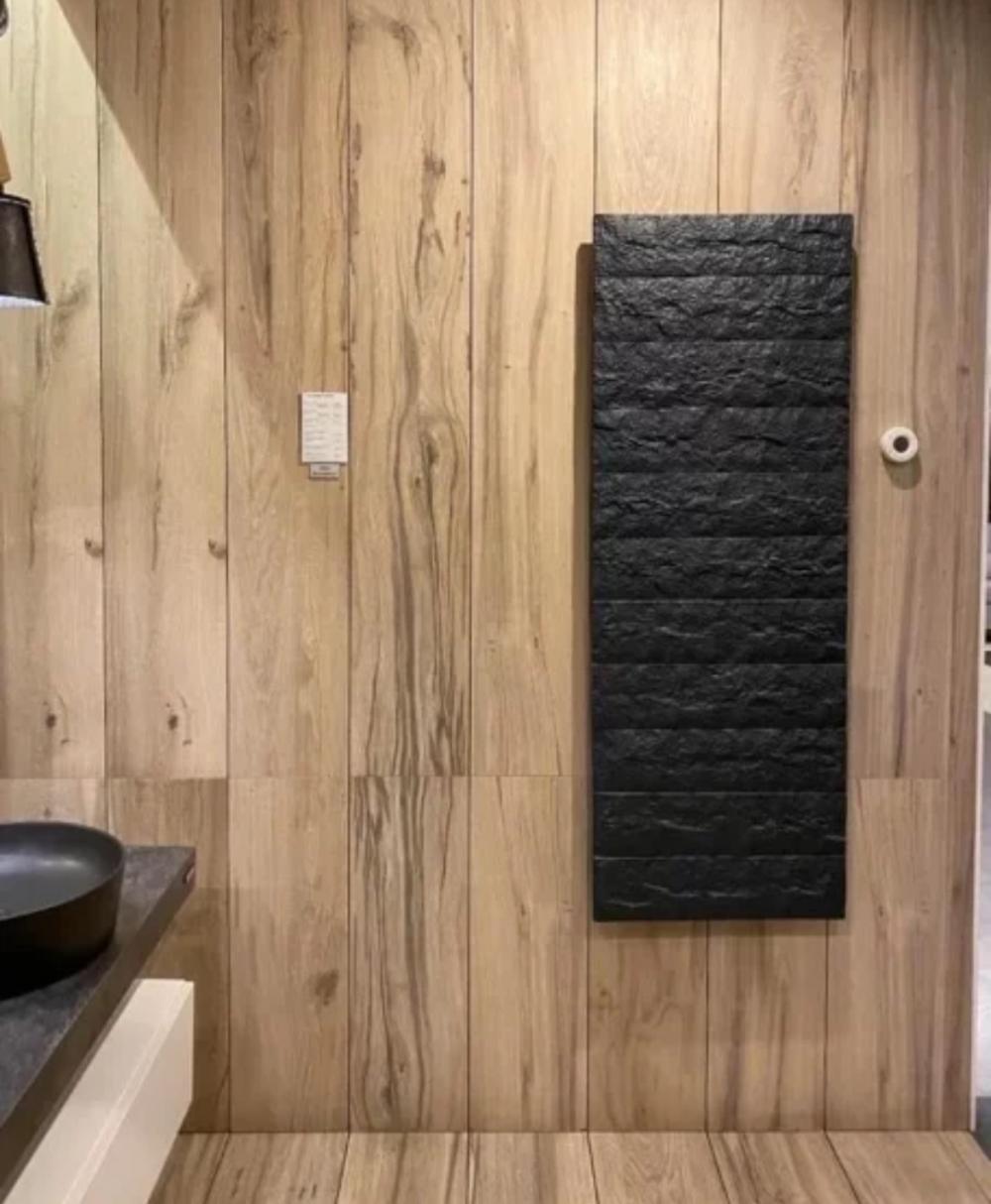 RADIATORE D'ARREDO TOSCANA 150X55 IN MARMO GRIGIO ANTRACITE CON KIT VALVOLA TESTA TERMOSTATICA