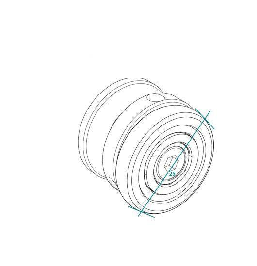 RICAMBIO CARRELLO RUOTA CUSCINETTI SUPERIORE PER BOX DOCCIA TDA SERIE DADO MAXI