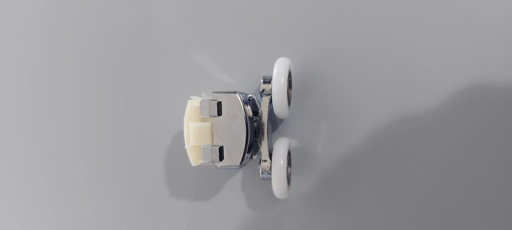 RICAMBIO CARRELLO SUPERIORE RUOTE CUSCINETTI BOX DOCCIA TONDO R550 DADO PER VETRO 6MM