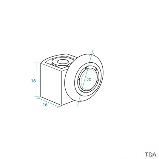 RICAMBIO RUOTA CUSCINETTI PER BOX DOCCIA IDEALE MARCA TDA SERIE TONDI ELBA-BAIA