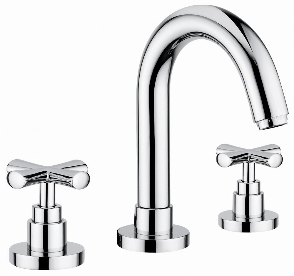 RUBINETTO 3 FORI LAVABO CROMO SPIRIT NEW VITONE CERAMICO MADE IN ITALY