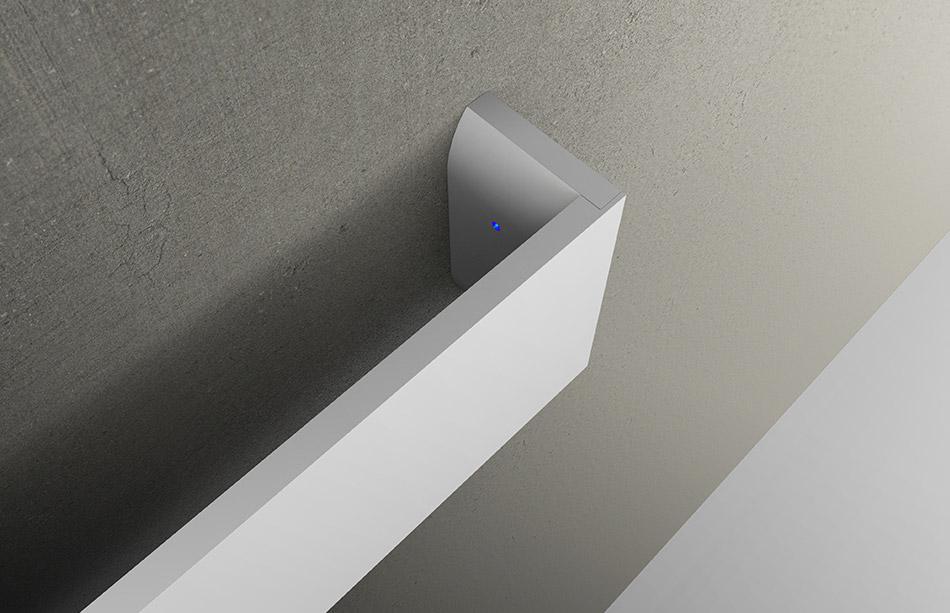 SCALDASALVIETTE ELETTRICO TOWEL BAR 90 ALLUMINIO BIANCO SABLE