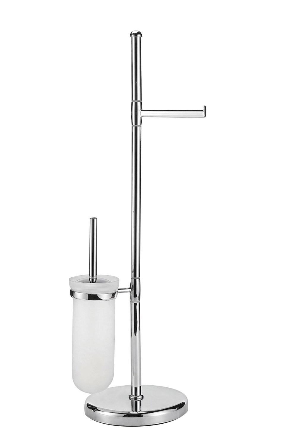 Set di 2 Pezzi di Accessori Piantane ECO1011 per Lavabo e WC, Cromati, Made in Italy