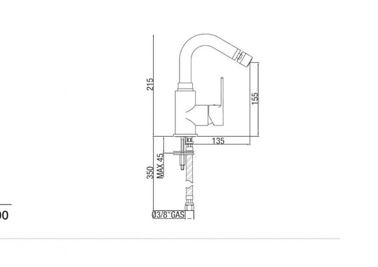 SET COMPLETO MISCELATORI CANNA ORIENTABILE LAVABO E BIDET UNIKA CROMO MADE ITALY