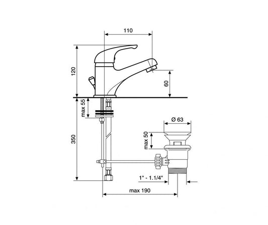 SET COMPLETO MISCELATORI LAVABO E BIDET GIGLIO CROMATO MADE IN ITALY