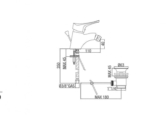 SET COMPLETO MISCELATORI LAVABO E BIDET SELLA CROMO MADE IN ITALY