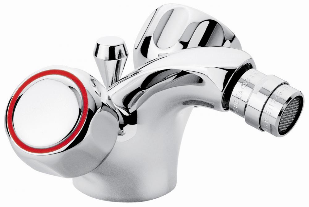 SET COMPLETO RUBINETTI MONOFORO LAVABO E BIDET SOLE CROMATO MADE IN ITALY