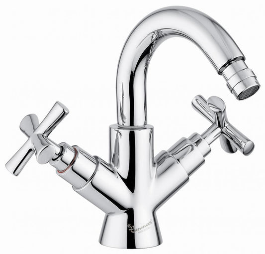 SET COMPLETO RUBINETTI MONOFORO LAVABO E BIDET SPIRIT NEW CROMATO MADE IN ITALY