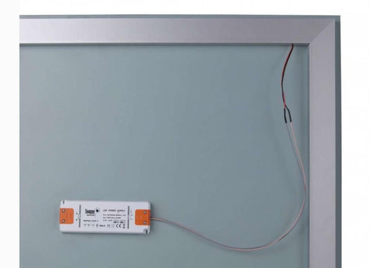 SPECCHIO RETROILLUMINATO A LED BANDA SABBIATA SUPERIORE CM.90 X H.70 MADE ITALY