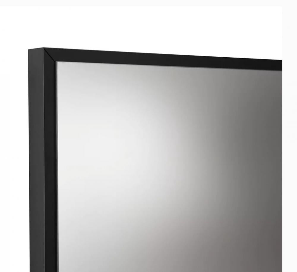SPECCHIO TELAIO NERO CM.70 X H.70 CON LAMPADA LED NERA MADE ITALY