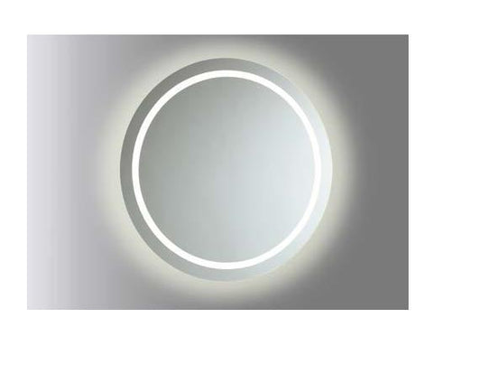 SPECCHIO TONDO RETROILLUMINATO A LED BANDA SABBIATA CM.70 MADE ITALY
