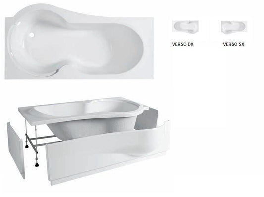 VASCA 170X70/85 STAR TELAIO PANNELLO IDROMASSAGGIO WHIRLPOOL CROMOTERAPIA