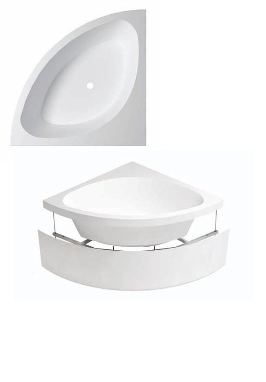 VASCA ANGOLO 140X140 SHARM CON TELAIO E PANNELLO NON IDROMASSAGGIO