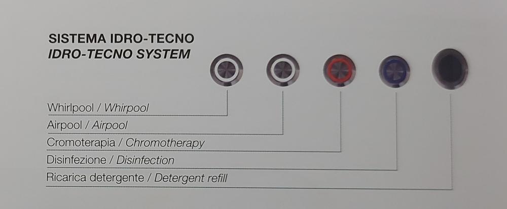 VASCA ANGOLO 150X100 WAP TELAIO PANNELLO IDROMASSAGGIO WHIRLPOOL AIRPOOL DISINFEZIONE CROMOTERAPIA
