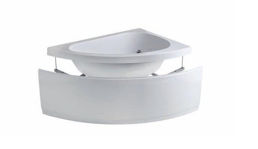 VASCA ANGOLO ASIMMETRICA 150X100 SHARM TELAIO E PANNELLO NON IDROMASSAGGIO