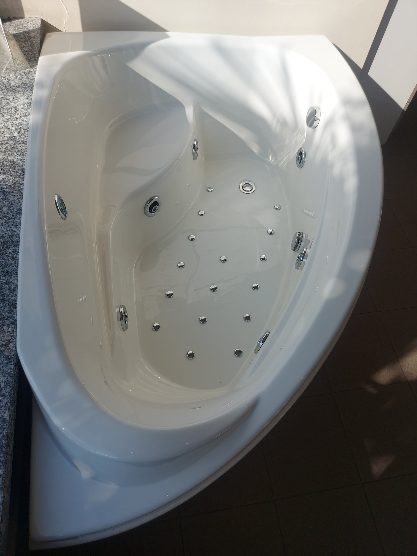VASCA ANGOLO 156X108 SPHERA TELAIO PANNELLO IDROMASSAGGIO WHIRLPOOL AIRPOOL