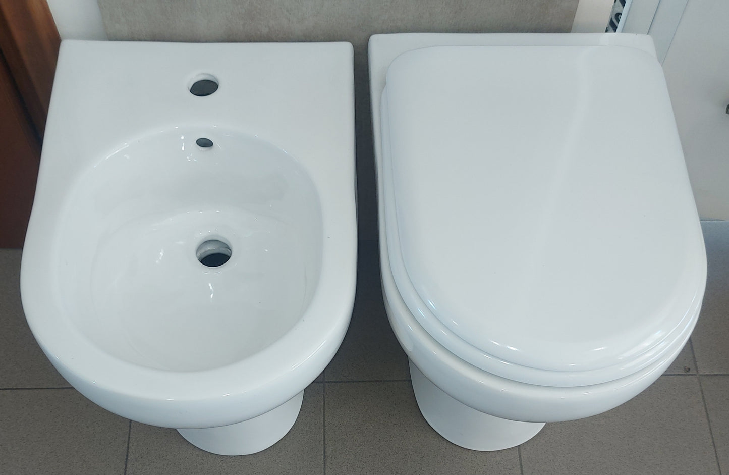 SANITARI FILO MURO KLIO SET WC-BIDET-COPRIWC BIANCO