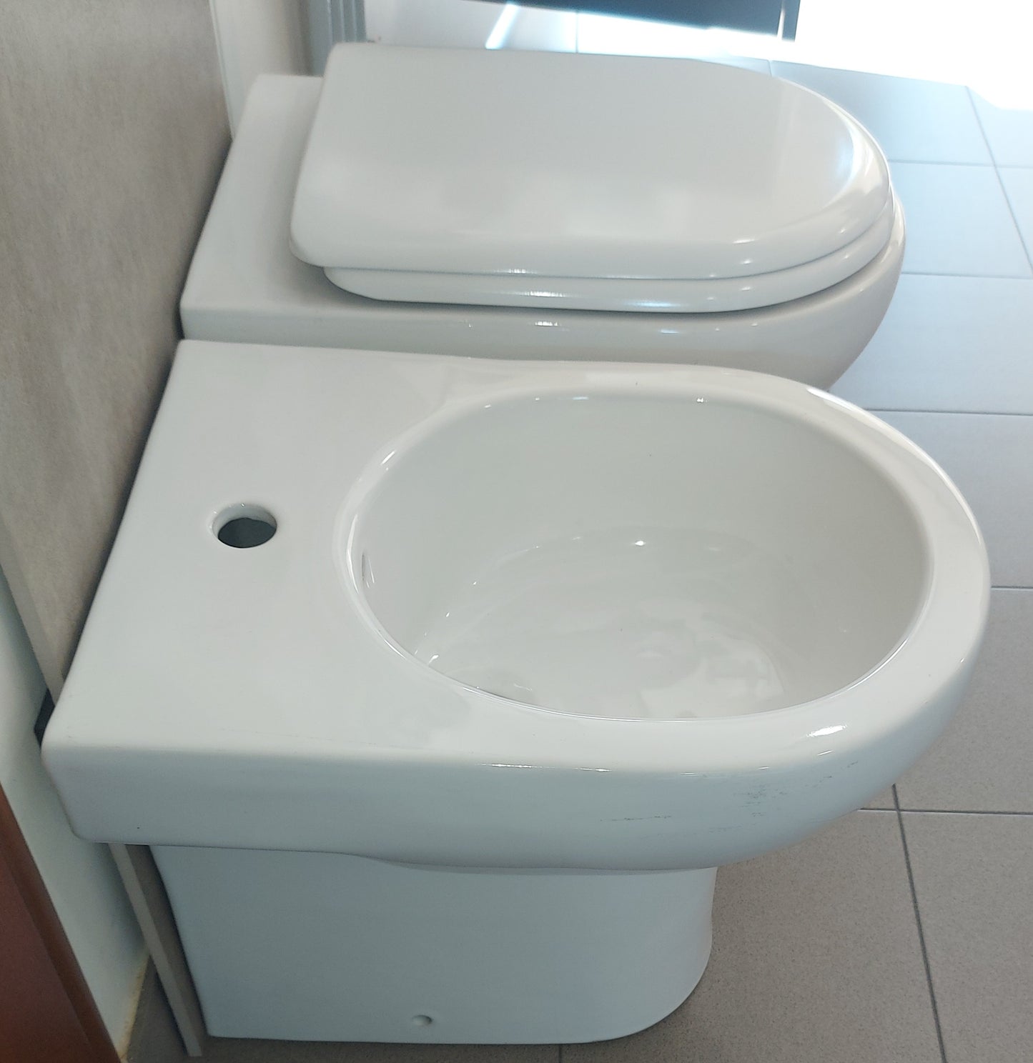 SANITARI FILO MURO KLIO SET WC-BIDET-COPRIWC BIANCO