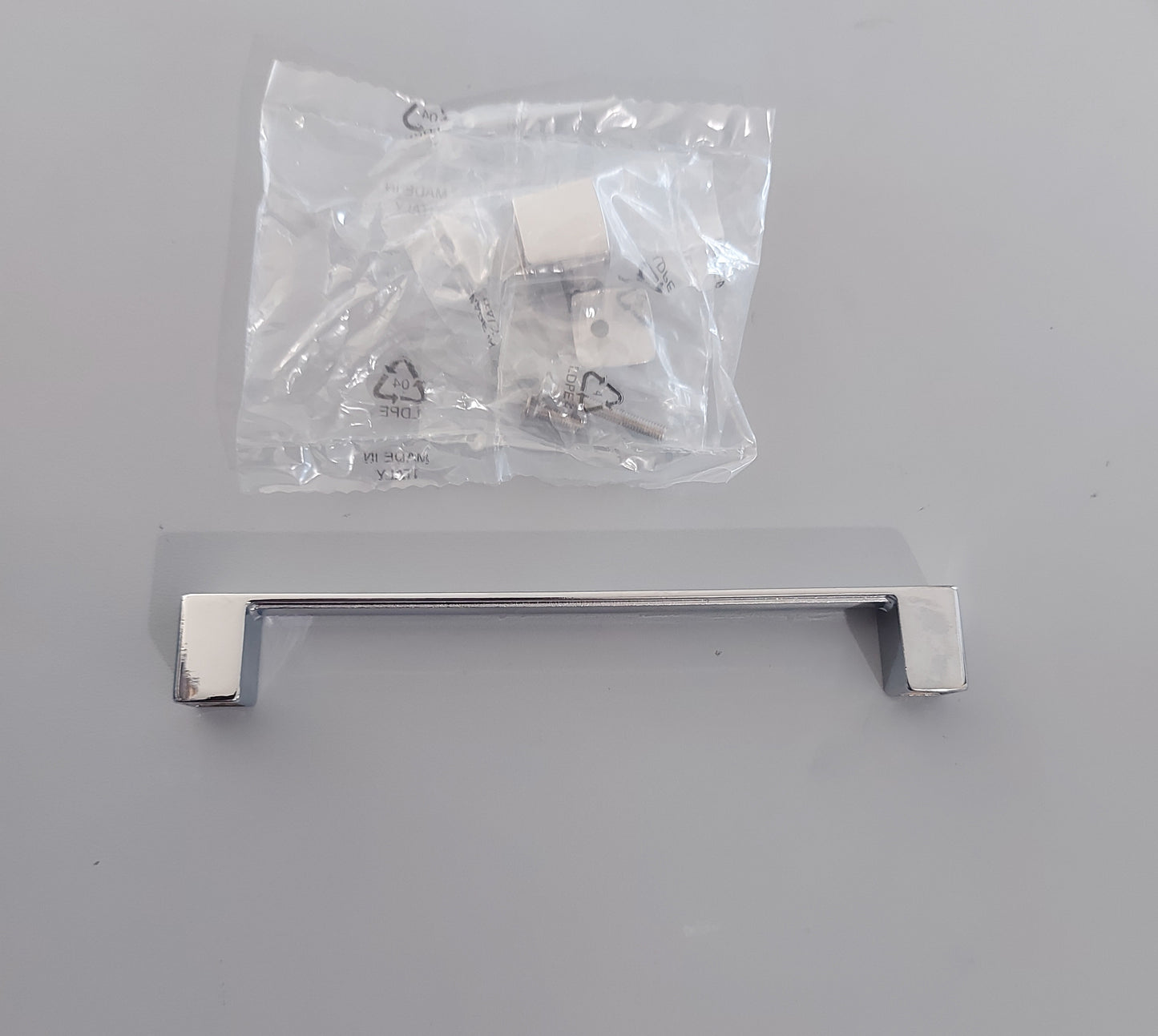 MANIGLIA CROMATA SPEEDY INTERASSE VITI MM160 PER BOX DOCCIA IN CRISTALLO SP.6MM