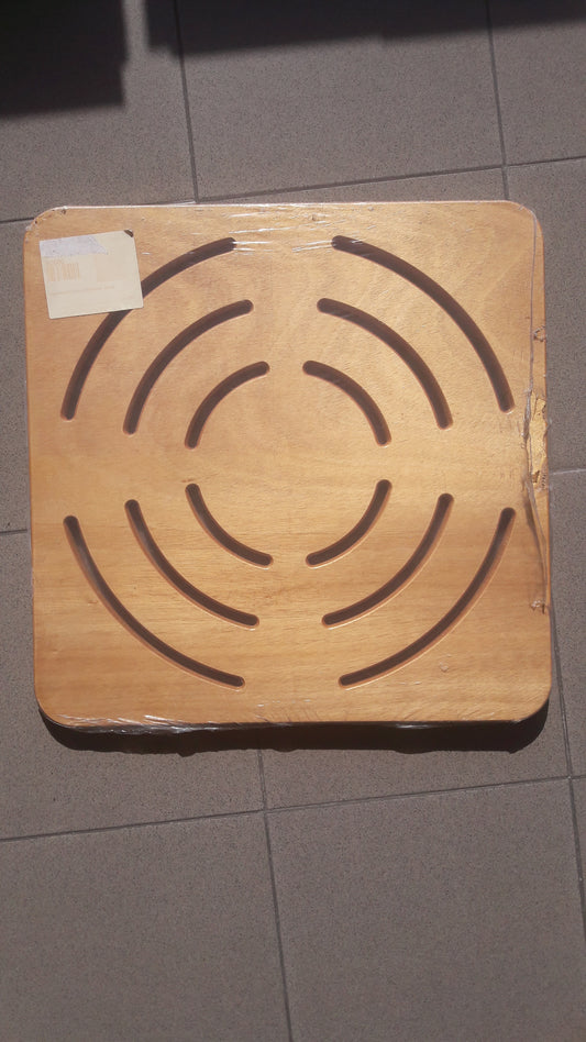 PEDANA DOCCIA IN LEGNO MULTISTRATO MARINO QUADRATA CM.50X50 -campionario scheggiato-