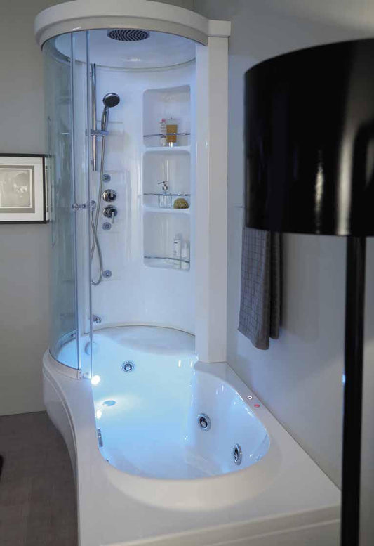 VASCA COMBINATA 170X70/85 STARBOX TELAIO PANNELLO IDROMASSAGGIO WHIRLPOOL CROMOTERAPIA