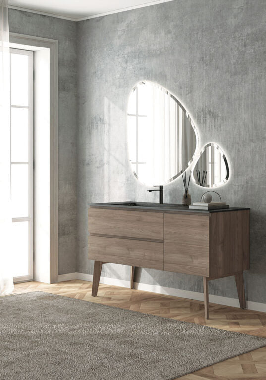 ARREDO BAGNO MOBILE FREEDOM FL03 cm 150 FINITURA NOCE VALIANT