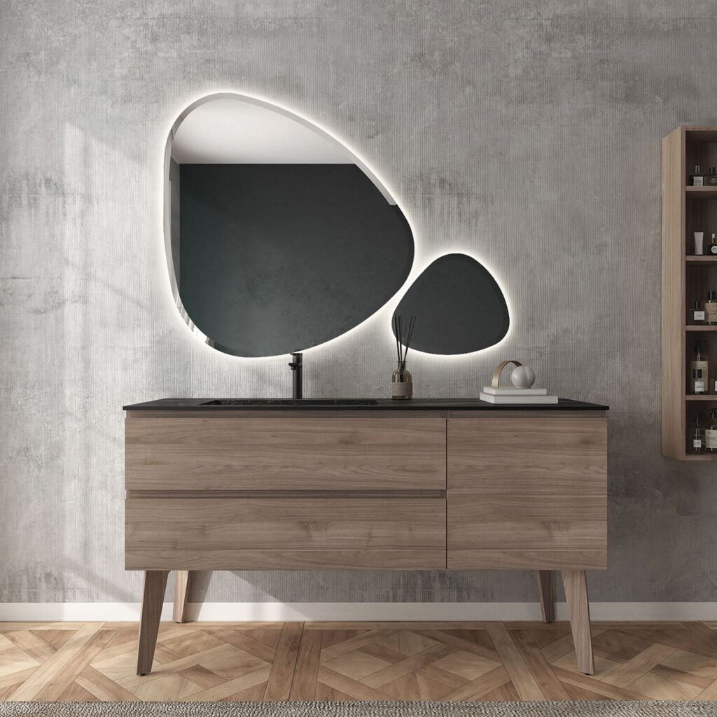 ARREDO BAGNO MOBILE FREEDOM FL03 cm 150 FINITURA NOCE VALIANT