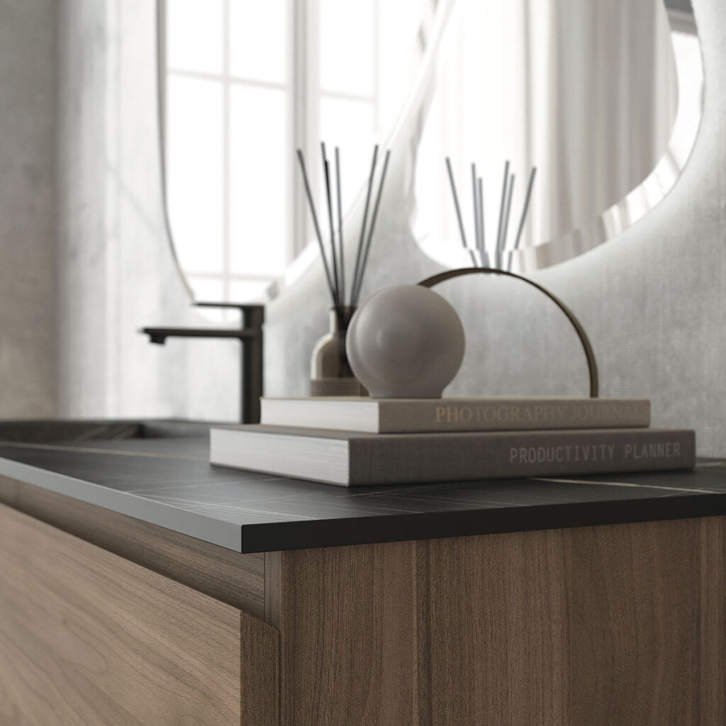 ARREDO BAGNO MOBILE FREEDOM FL03 cm 150 FINITURA NOCE VALIANT
