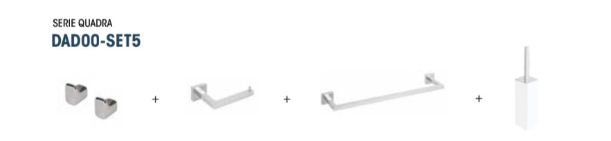 Set Accessori per Bagno Dad00SET5 Cromo 5 PEZZI - Made in Italy