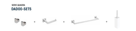 Set Accessori per Bagno Dad00SET5 Cromo 5 PEZZI - Made in Italy