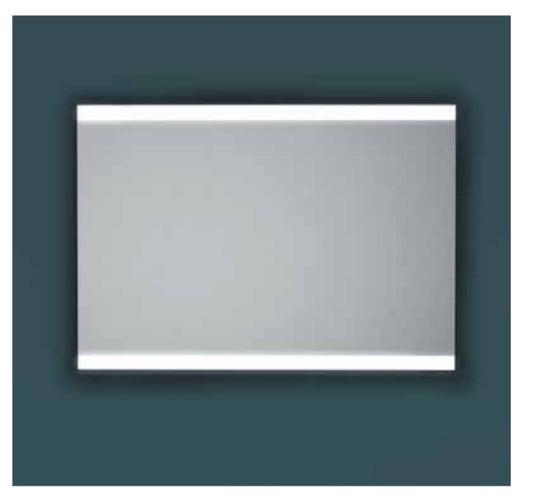 SPECCHIO MAT10 105X70 REVERSIBILE RETROILLUMINATO A LED FASCIA SABBIATA SUPERIORE E INFERIORE