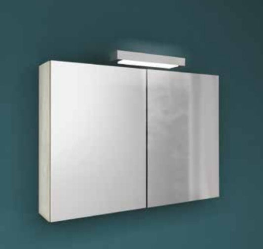 SPECCHIO CONTENITORE MN14 70X62 CON 2 ANTE E LAMPADA A LED