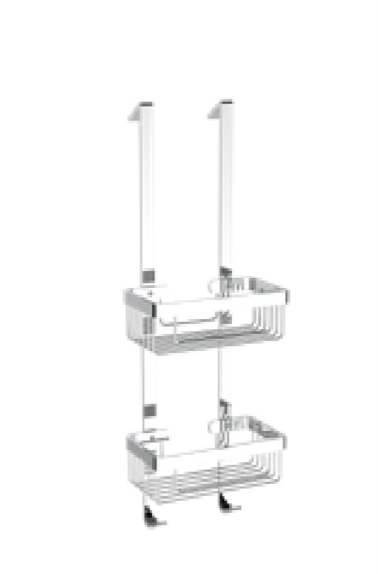 Pensile doccia doppia griglia portaspugna per lato fisso box doccia Made in Italy