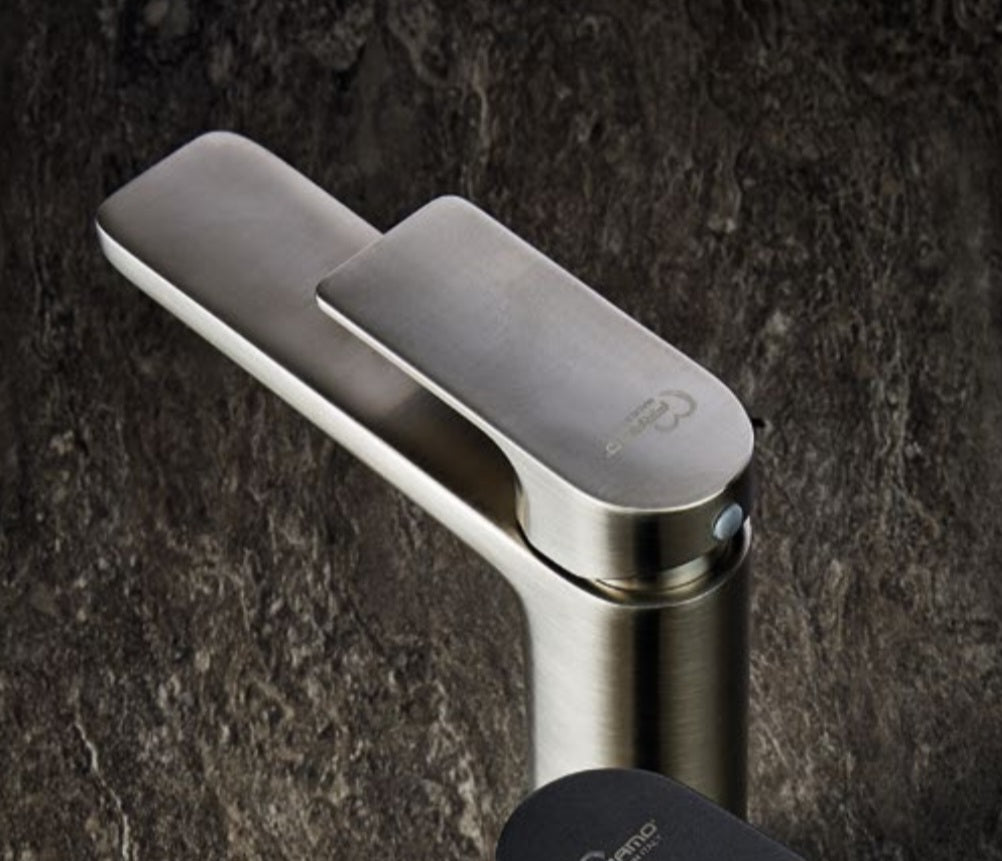 MISCELATORE LAVABO CLASSE E500 BRUSHED NICKEL FRAMO MADE IN ITALY