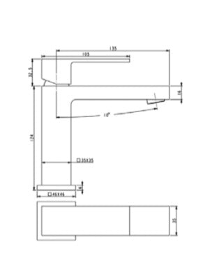 MISCELATORE LAVABO CLASSE E200 GRAPHITE FRAMO MADE IN ITALY