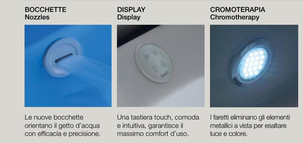 VASCA ANGOLO 150X100 SHARM TELAIO PANNELLO IDROMASSAGGIO WHIRLPOOL CROMOTERAPIA
