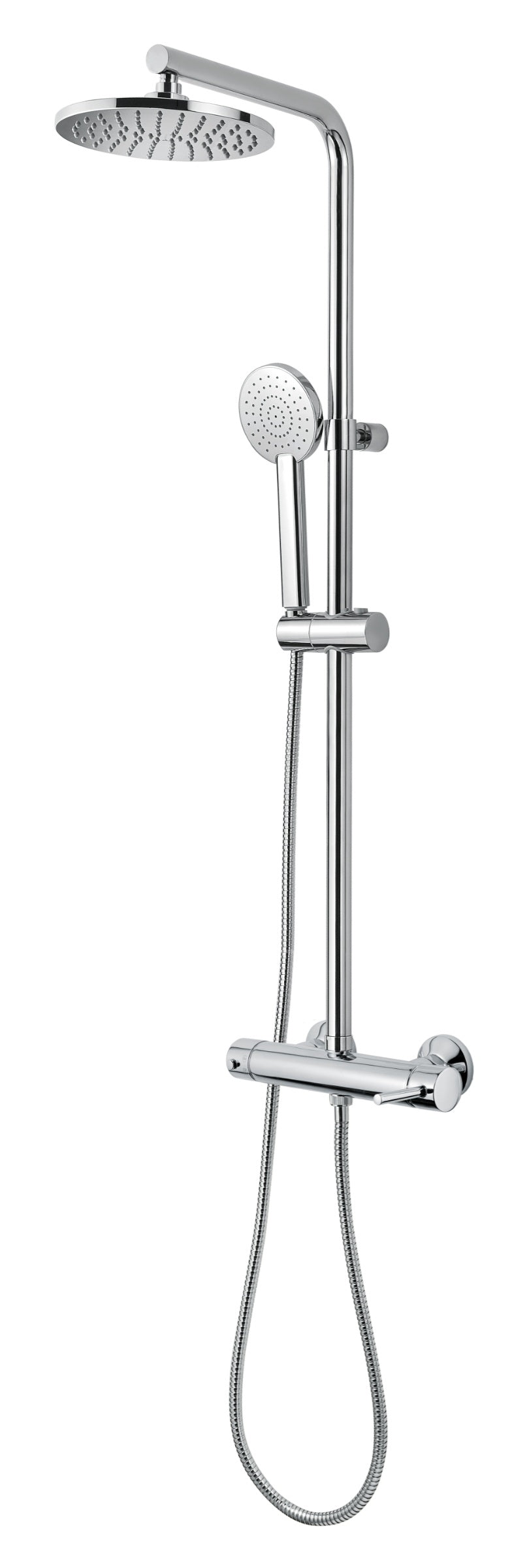 COLONNA DOCCIA 791 MONOCOMANDO CON FISSAGGIO A MURO REGOLABILE OTTONE CROMATO MADE IN ITALY