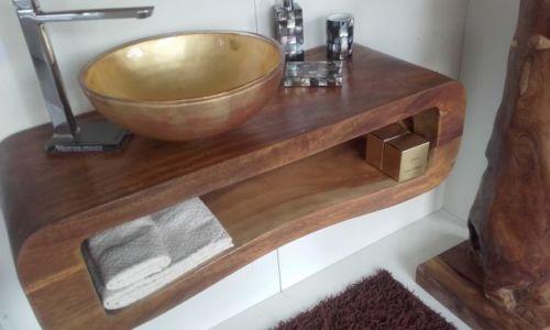 ARREDO BAGNO cm.103 MASSELLO SUAR LAVABO APPOGGIO FOGLIA ORO E SPECCHIO