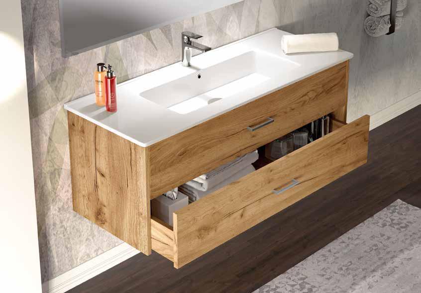 ARREDO BAGNO ECOSLIM 121 FINITURA LEGNO K003 LEGNO K005 K001 K009
