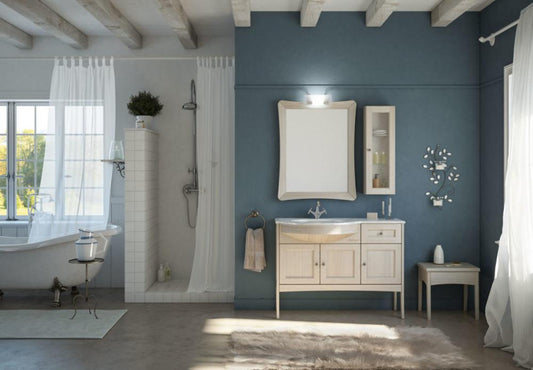 ARREDO BAGNO MOBILE COUNTRY CHIC R216 cm.114 FINITURA LEGNO A SCELTA