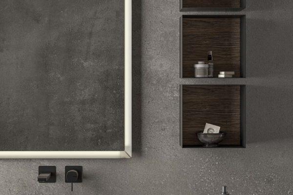ARREDO BAGNO MOBILE LIFE 08 CASTAGNO VECCHIO cm 212 LEGNO MASSELLO